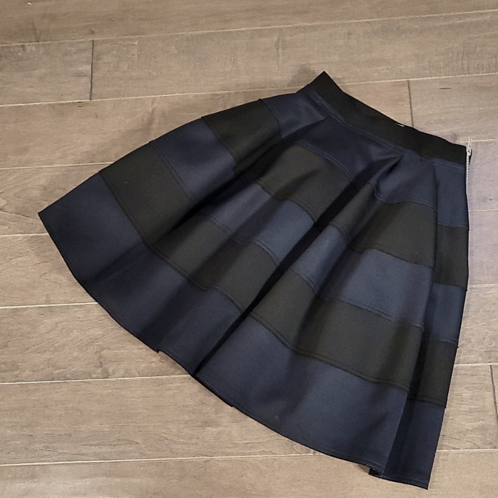 Color-Blocked Full Circle Skirt